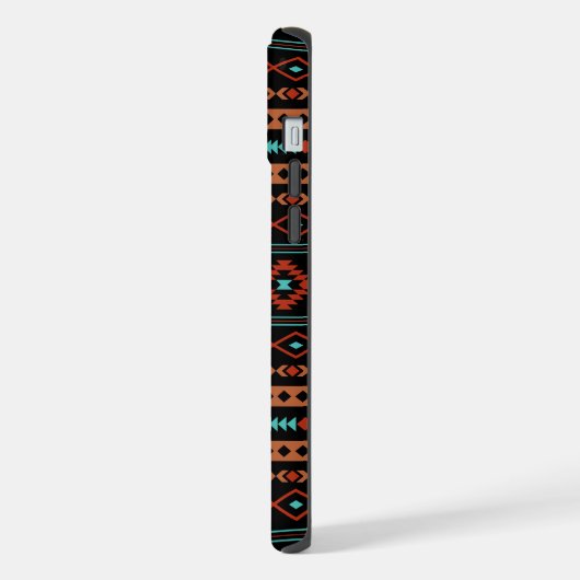 Aztec Rusts Turquoise Noir Motifs mélangés Motif (Côté gauche)