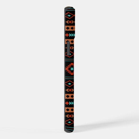 Aztec Rusts Turquoise Noir Motifs mélangés Motif (Côté droit)