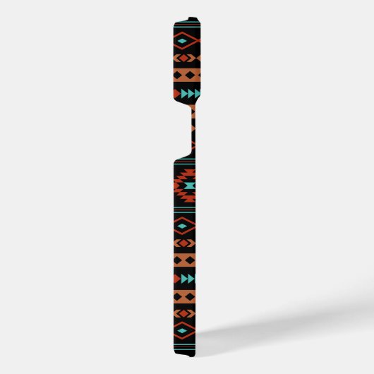 Aztec Rusts Turquoise Noir Motifs mélangés Motif (Côté droit)