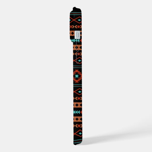 Aztec Rusts Turquoise Noir Motifs mélangés Motif (Côté gauche)