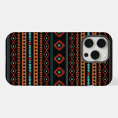 Aztec Rusts Turquoise Noir Motifs mélangés Motif (Verso Horizontal)
