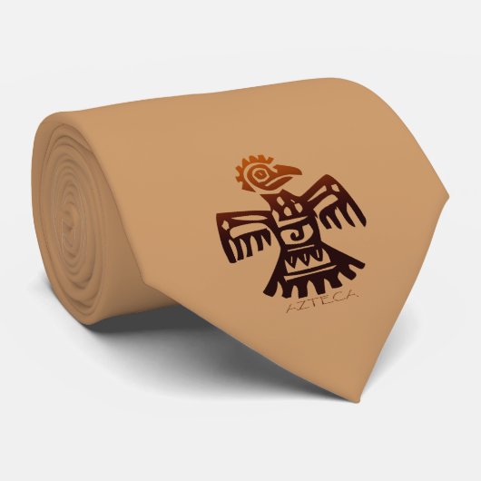 Aztec Sacred Amaranth Bird of Mexico Cravate d'art (Roulé)