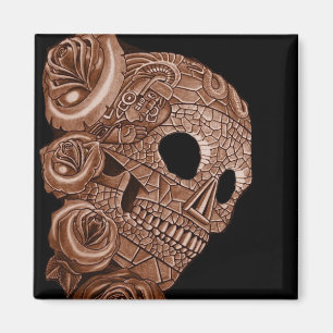 aztec schedel RITON TATTOO Magneet