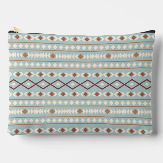 Aztec Shapes Big Pattern Rusts Cream Blauwgroen-Bl Etui (Voorkant)
