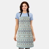 Aztec Shapes LG Pattern Rusts Cream Blauwgroen-Blu Schort (Gedragen)