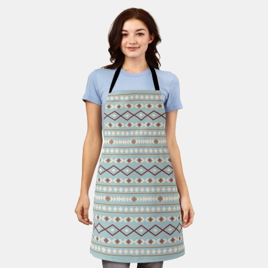 Aztec Shapes LG Pattern Rusts Cream Blauwgroen-Blu Schort (Gedragen)