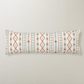 Aztec Shapes LG V Pattern Rust Blauwgroen Cream Lichaamskussen (Voorkant)