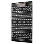 Aztec Shapes Patroon Grijs Wit Zwart Klembord (Links)