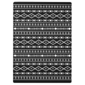 Aztec Shapes Patroon Grijs Wit Zwart Klembord (Achterkant)