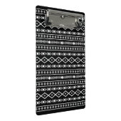 Aztec Shapes Patroon Grijs Wit Zwart Mini Klembord (Schuin)