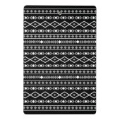 Aztec Shapes Patroon Grijs Wit Zwart Mini Klembord (Achterkant)