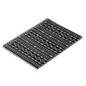 Aztec Shapes Patroon Grijs Wit Zwart Notitieboek (Linkerzijde)