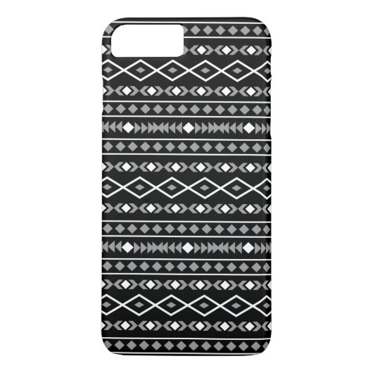Aztec Shapes Patroon Wit Grijs Zwart Case-Mate iPhone Case (Achterkant)