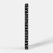 Aztec Shapes Patroon Wit Grijs Zwart iPhone Hoesje (Rechterkant)