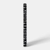 Aztec Shapes Patroon Wit Grijs Zwart iPhone Hoesje (Linkerkant)