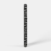 Aztec Shapes Patroon Wit Grijs Zwart Samsung Galaxy Hoesje (Rechterkant)