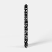 Aztec Shapes Patroon Wit Grijs Zwart Samsung Galaxy Hoesje (Rechterkant)