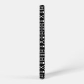 Aztec Shapes Patroon Wit Grijs Zwart Samsung Galaxy Hoesje (Rechterkant)