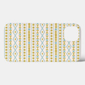 Aztec Shapes Pattern Blauwgroen Gold Cream Case-Mate iPhone Case (Achterkant (horizontaal))