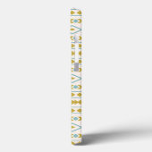 Aztec Shapes Pattern Blauwgroen Gold Cream Case-Mate iPhone Case (Achterkant / Links)