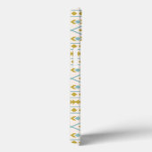 Aztec Shapes Pattern Blauwgroen Gold Cream Case-Mate iPhone Case (Achterkant / Rechts)