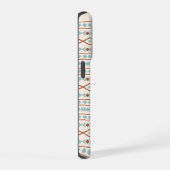 Aztec Shapes Pattern Rust Blauwgroen Cream iPhone Hoesje (Rechterkant)