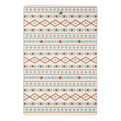 Aztec Shapes Pattern Rust Blauwgroen Cream Mini Klembord (Achterkant)
