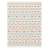 Aztec Shapes Pattern Rust Blauwgroen Cream Tafelkleed (Voorkant)