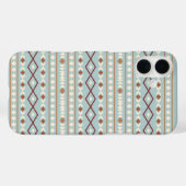 Aztec Shapes Pattern Rusts Cream Blauwgroen-Blue Case-Mate iPhone Case (Achterkant (horizontaal))