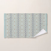 Aztec Shapes RPT Pattern Rusts Cream Blauwgroen-Bl Bad Handdoek (Handdoek)