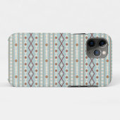 Aztec Shapes RPT Pattern Rusts Cream Blauwgroen-Bl Case-Mate iPhone Case (Achterkant (horizontaal))