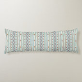 Aztec Shapes V Pattern Rusts Cream Blauwgroen-Blue Lichaamskussen (Voorkant)