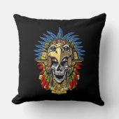 Aztec Skull Warrior Kussen (Voorkant)