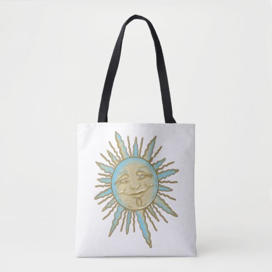 Aztec Smiling Sun Face | CANVAS TAS (Voorkant)