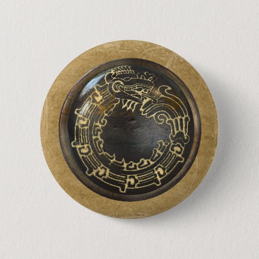 Aztec Snake Ronde Button 5,7 Cm (Voorkant)