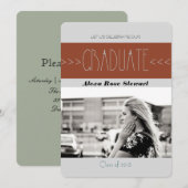 Aztec soirée tendance de graduation | FAIRE-PART (Devant / Derrière)