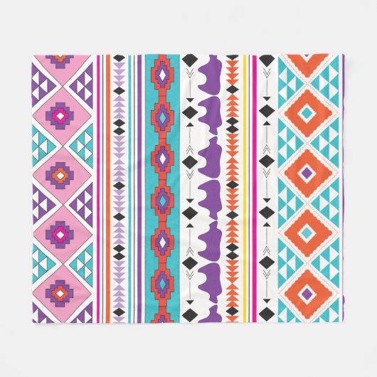 Aztec South West Pattern Fleece Deken (Voorkant (Horizontaal))