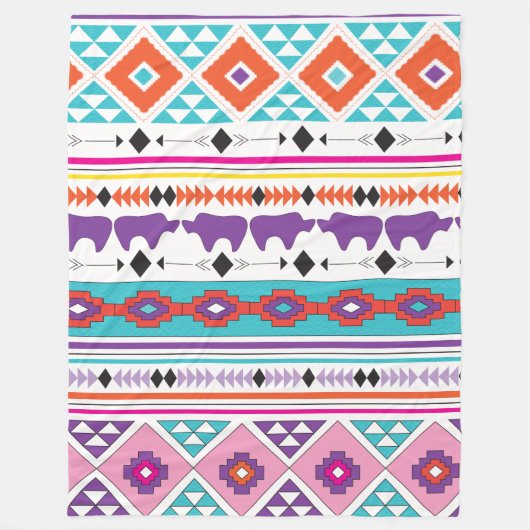 Aztec South West Pattern Fleece Deken (Voorkant)
