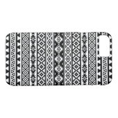 Aztec stileerde de Zwarte & het Wit van het Case-Mate iPhone Case (Achterkant (Horizontaal))
