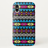Aztec stileerde Groot Patroon II CMYBW Case-Mate iPhone Case (Achterkant)