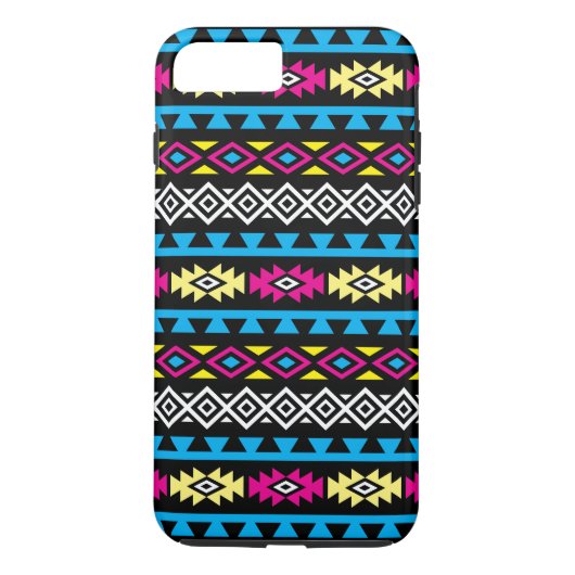 Aztec stileerde Groot Patroon II CMYBW Case-Mate iPhone Case (Achterkant)