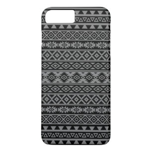 Aztec stileerde Patroon Zwarte & Grijze I iPhone 8 Plus / 7 Plus Hoesje