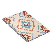 Aztec Style Motif Lg Pattern Blue Crm Terracottas Notitieboek (Rechterzijde)
