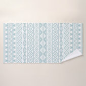 Aztec stylized Pattern Duck Egg Blue & White Badhanddoek (Badhanddoek)