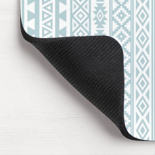 Aztec Stylized (V) Pattern Duck Egg Blue & White Muismat (Hoek)