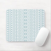 Aztec Stylized (V) Pattern Duck Egg Blue & White Muismat (Met muis)