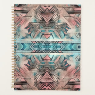 Aztec Sud-Ouest Pastel Rose Et Bleu