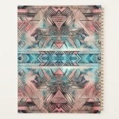 Aztec Sud-Ouest Pastel Rose Et Bleu (Dos)