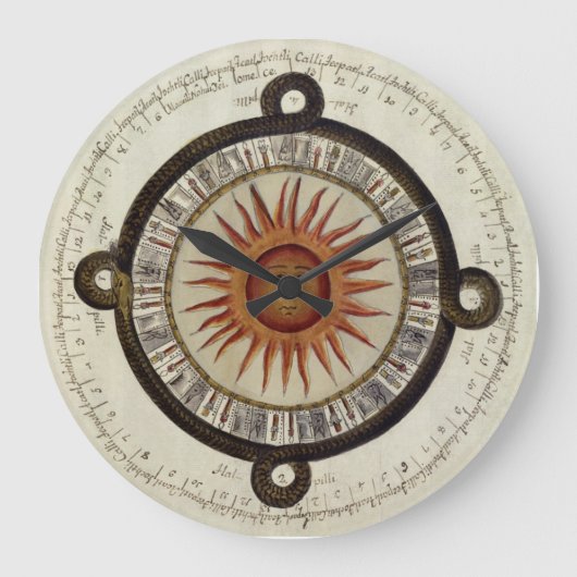 Aztec Sun Clock - Pikunikku Grote Klok (Voorkant)