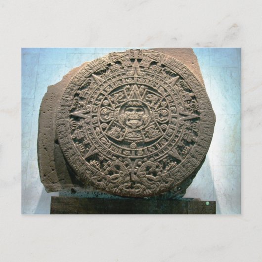 Aztec "Sun kalender", Mexico City Briefkaart (Voorkant)